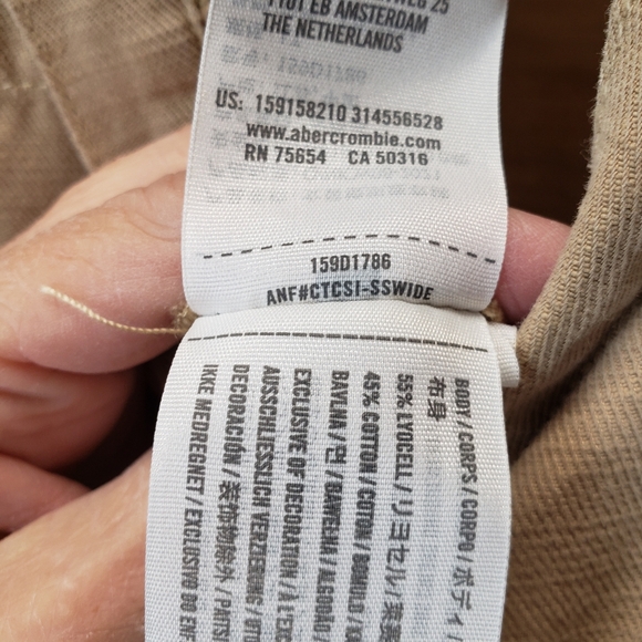 Abercrombie & Fitch Belted Utility Tan Jumpsuit Size Large Tall - Picture 10 of 11